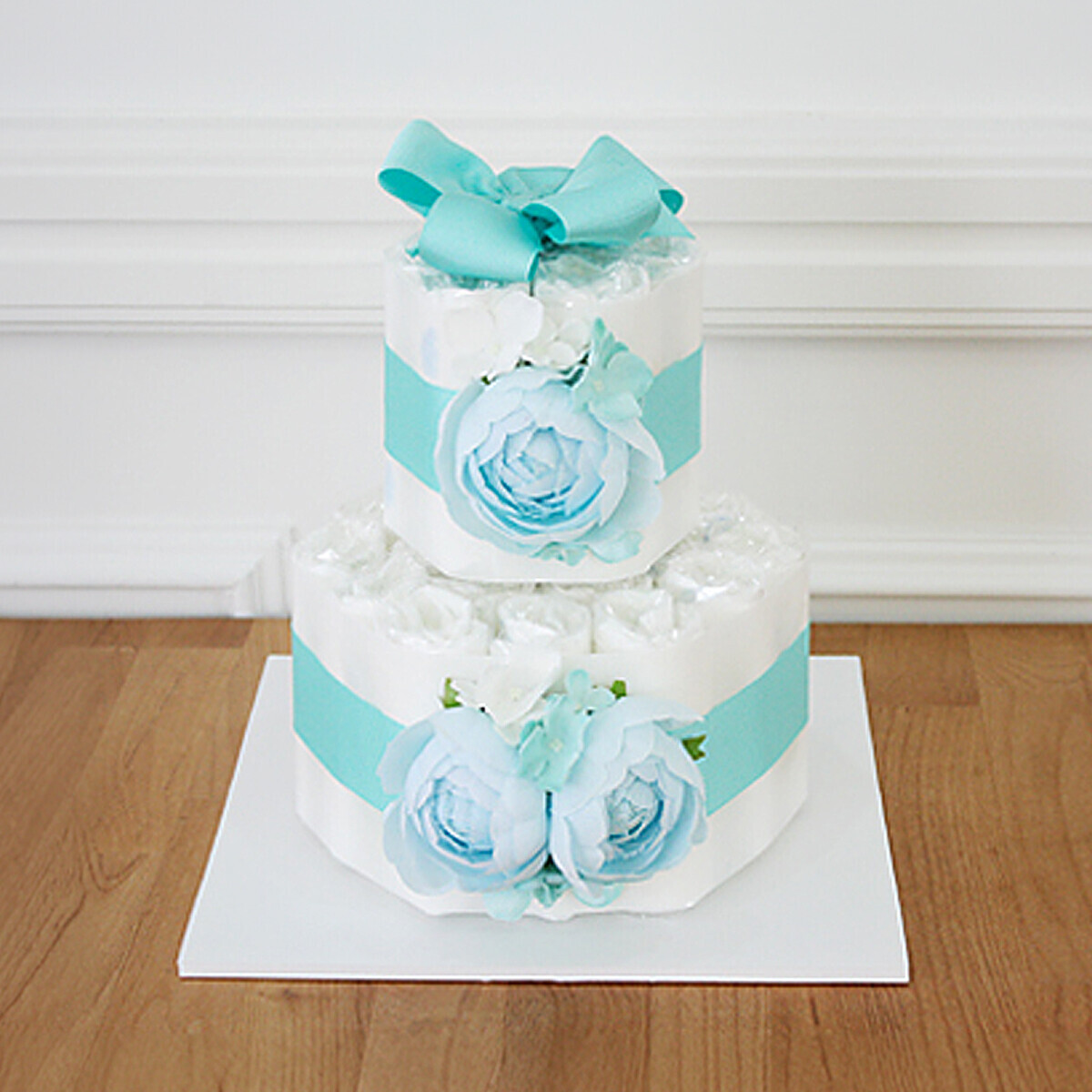 꽃집청년들,민트봉봉 기저귀케이크 2단