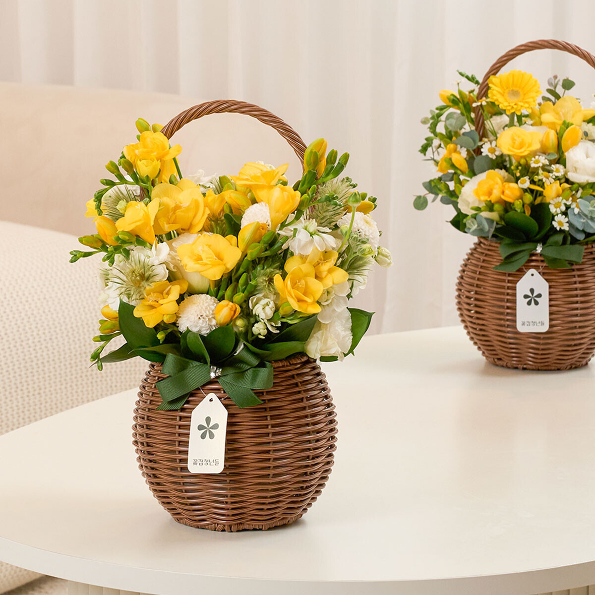 꽃집청년들,프리지아 시즌 꽃바구니