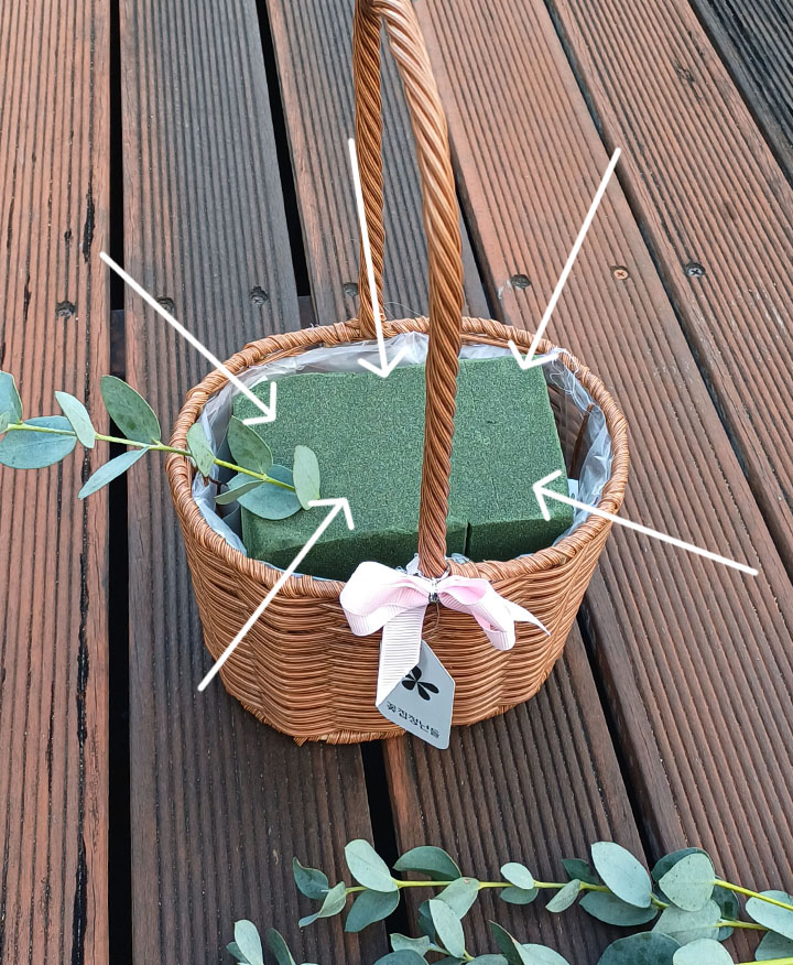 소국 플로랄폼 오아시스에 꽂을 때 주의점